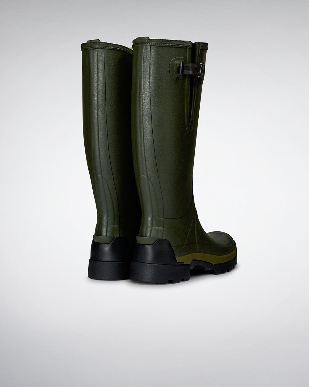 Hunter Balmoral Bamboo Carbon Tall Rain Boots - For Sale Cheap Mens Dark Olive - INQUWY421